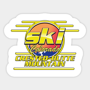 ski Crested Butte Colorado 80s logo Sticker